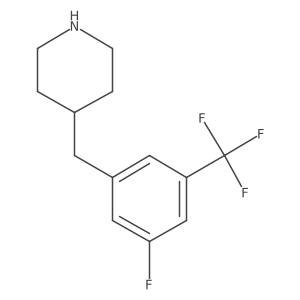 4-{[3-Fluoro-5-(trifluoromethyl)phenyl]methyl}piperidine结构式