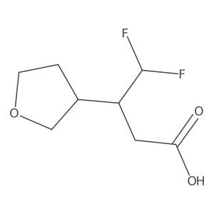 4,4-Difluoro-3-(oxolan-3-yl)butanoic acid结构式