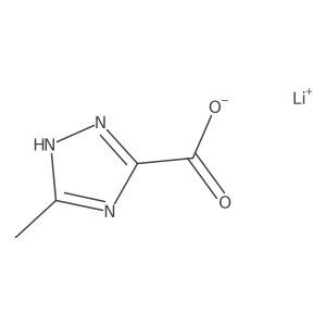 Lithium 3-methyl-1H-1,2,4-triazole-5-carboxylate结构式