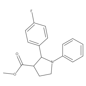 Methyl 2-(4-fluorophenyl)-1-phenylpyrrolidine-3-carboxylate结构式