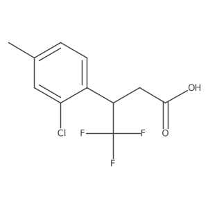 3-(2-Chloro-4-methylphenyl)-4,4,4-trifluorobutanoic acid Structure