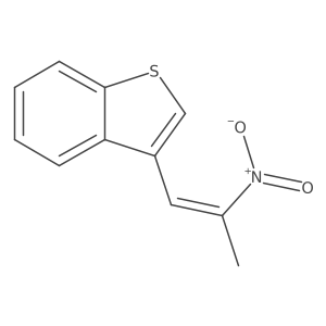 3-[(1E)-2-nitroprop-1-en-1-yl]-1-benzothiophene结构式