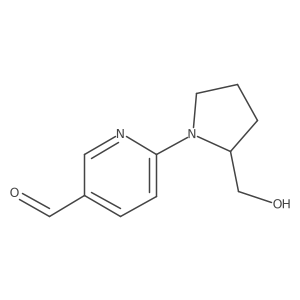 6-[(2R)-2-(hydroxymethyl)pyrrolidin-1-yl]pyridine-3-carbaldehyde Structure