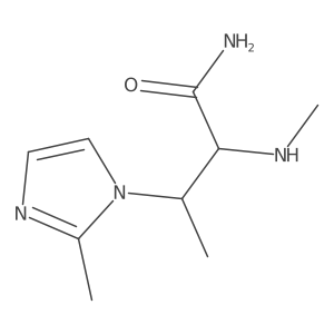 3-(2-methyl-1H-imidazol-1-yl)-2-(methylamino)butanamide结构式