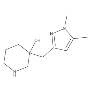 3-[(1,5-dimethyl-1H-pyrazol-3-yl)methyl]piperidin-3-ol Structure