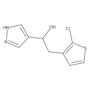 2-(2-chlorothiophen-3-yl)-1-(1H-pyrazol-4-yl)ethan-1-ol Structure