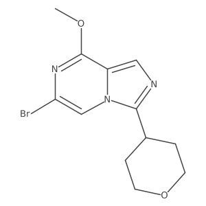 6-Bromo-8-methoxy-3-(tetrahydro-2H-pyran-4-yl)imidazo[1,5-a]pyrazine Structure