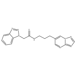 N-(3-([1,2,4]triazolo[1,5-a]pyrimidin-6-yl)propyl)-2-(1H-benzo[d][1,2,3]triazol-1-yl)acetamide Structure
