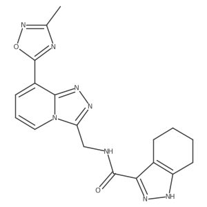 N-((8-(3-methyl-1,2,4-oxadiazol-5-yl)-[1,2,4]triazolo[4,3-a]pyridin-3-yl)methyl)-4,5,6,7-tetrahydro-1H-indazole-3-carboxamide Structure