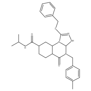 1-(benzylsulfanyl)-4-[(4-methylphenyl)methyl]-5-oxo-N-(propan-2-yl)-4H,5H-[1,2,4]triazolo[4,3-a]quinazoline-8-carboxamide Structure