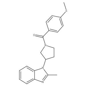 2-methyl-1-{1-[4-(methylsulfanyl)benzoyl]pyrrolidin-3-yl}-1H-1,3-benzodiazole Structure