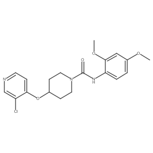 4-((3-chloropyridin-4-yl)oxy)-N-(2,4-dimethoxyphenyl)piperidine-1-carboxamide结构式