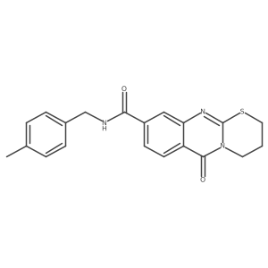N-(4-methylbenzyl)-6-oxo-2,3,4,6-tetrahydro-[1,3]thiazino[2,3-b]quinazoline-9-carboxamide Structure