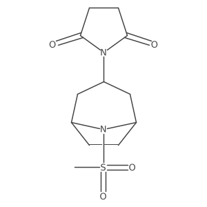 1-((1R,5S)-8-(methylsulfonyl)-8-azabicyclo[3.2.1]octan-3-yl)pyrrolidine-2,5-dione Structure