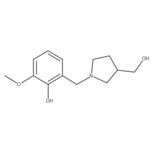 2-((3-(Hydroxymethyl)pyrrolidin-1-yl)methyl)-6-methoxyphenol结构式