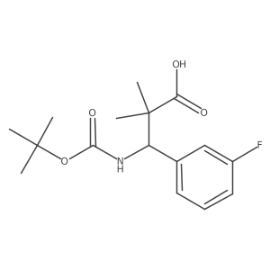 3-{[(Tert-butoxy)carbonyl]amino}-3-(3-fluorophenyl)-2,2-dimethylpropanoic acid Structure