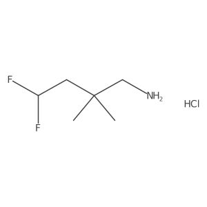 4,4-Difluoro-2,2-dimethylbutan-1-amine hydrochloride Structure