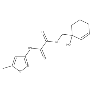 N'-[(1-hydroxycyclohex-2-en-1-yl)methyl]-N-(5-methyl-1,2-oxazol-3-yl)ethanediamide Structure