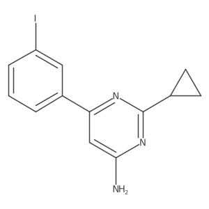 2-Cyclopropyl-6-(3-iodophenyl)pyrimidin-4-amine结构式