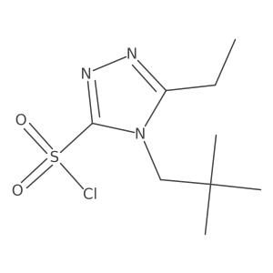 4-(2,2-dimethylpropyl)-5-ethyl-4H-1,2,4-triazole-3-sulfonyl chloride结构式