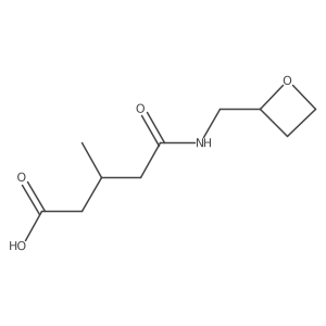 3-Methyl-4-{[(oxetan-2-yl)methyl]carbamoyl}butanoic acid Structure