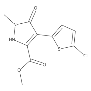 methyl 4-(5-chlorothiophen-2-yl)-5-hydroxy-1-methyl-1H-pyrazole-3-carboxylate Structure