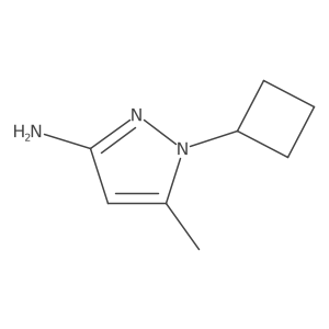 1-cyclobutyl-5-methyl-1H-pyrazol-3-amine结构式