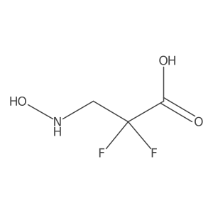 2,2-Difluoro-3-(hydroxyamino)propanoic acid Structure