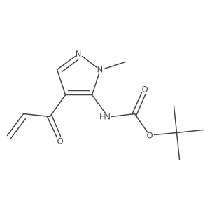 tert-butyl N-[1-methyl-4-(prop-2-enoyl)-1H-pyrazol-5-yl]carbamate结构式