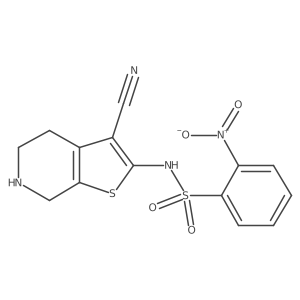 N-{3-cyano-4H,5H,6H,7H-thieno[2,3-c]pyridin-2-yl}-2-nitrobenzene-1-sulfonamide Structure