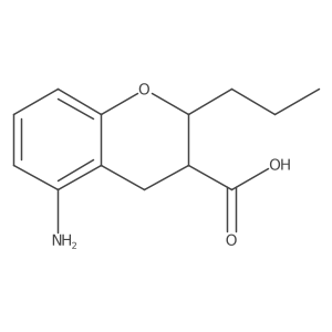 5-amino-2-propyl-3,4-dihydro-2H-1-benzopyran-3-carboxylic acid Structure