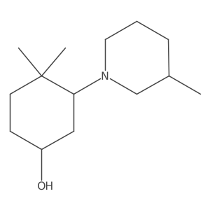 4,4-Dimethyl-3-(3-methylpiperidin-1-yl)cyclohexan-1-ol结构式