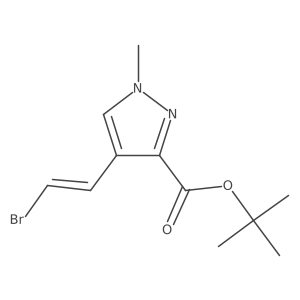 tert-butyl 4-(2-bromoethenyl)-1-methyl-1H-pyrazole-3-carboxylate Structure