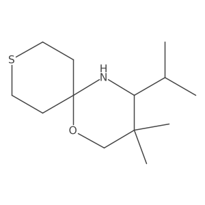 3,3-Dimethyl-4-(propan-2-yl)-1-oxa-9-thia-5-azaspiro[5.5]undecane Structure
