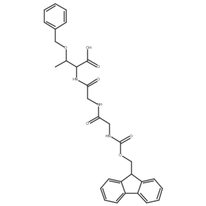 (2R,3S)-3-(benzyloxy)-2-{2-[2-({[(9H-fluoren-9-yl)methoxy]carbonyl}amino)acetamido]acetamido}butanoic acid结构式