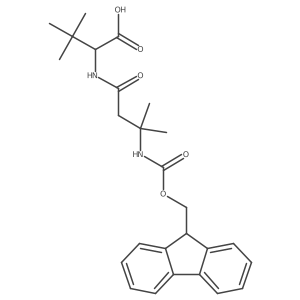 (2S)-2-[3-({[(9H-fluoren-9-yl)methoxy]carbonyl}amino)-3-methylbutanamido]-3,3-dimethylbutanoic acid结构式