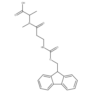 (2S)-2-[3-({[(9H-fluoren-9-yl)methoxy]carbonyl}amino)-N-methylpropanamido]propanoic acid Structure