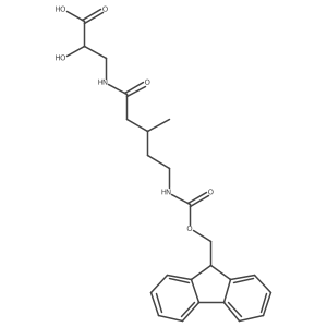 (2S)-3-[5-({[(9H-fluoren-9-yl)methoxy]carbonyl}amino)-3-methylpentanamido]-2-hydroxypropanoic acid Structure