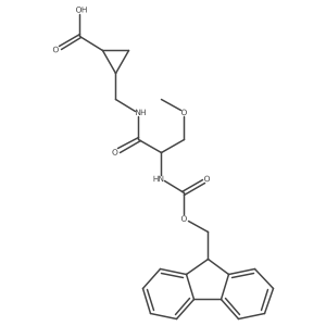 2-{[(2S)-2-({[(9H-fluoren-9-yl)methoxy]carbonyl}amino)-3-methoxypropanamido]methyl}cyclopropane-1-carboxylic acid结构式