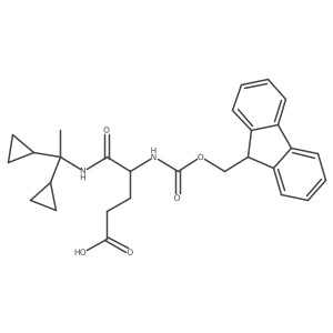 4-[(1,1-dicyclopropylethyl)carbamoyl]-4-({[(9H-fluoren-9-yl)methoxy]carbonyl}amino)butanoic acid结构式