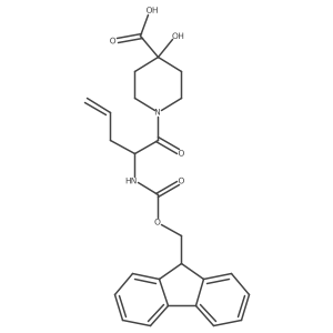 1-[2-({[(9H-fluoren-9-yl)methoxy]carbonyl}amino)pent-4-enoyl]-4-hydroxypiperidine-4-carboxylic acid Structure