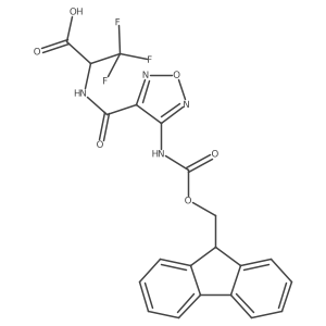 2-{[4-({[(9H-fluoren-9-yl)methoxy]carbonyl}amino)-1,2,5-oxadiazol-3-yl]formamido}-3,3,3-trifluoropropanoic acid结构式
