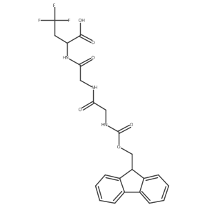 2-{2-[2-({[(9H-fluoren-9-yl)methoxy]carbonyl}amino)acetamido]acetamido}-4,4,4-trifluorobutanoic acid结构式
