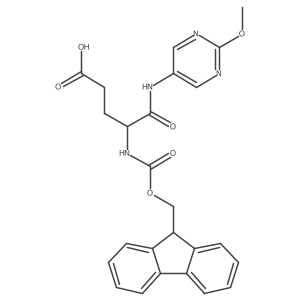 4-({[(9H-fluoren-9-yl)methoxy]carbonyl}amino)-4-[(2-methoxypyrimidin-5-yl)carbamoyl]butanoic acid结构式