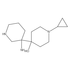 4-(3-Aminopiperidin-3-yl)-1-cyclopropylpiperidin-4-ol结构式