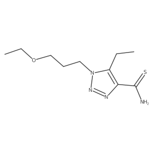 1-(3-ethoxypropyl)-5-ethyl-1H-1,2,3-triazole-4-carbothioamide Structure