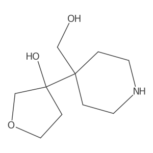 3-[4-(Hydroxymethyl)piperidin-4-yl]oxolan-3-ol结构式