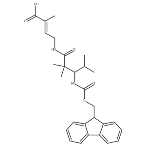4-[3-({[(9H-fluoren-9-yl)methoxy]carbonyl}amino)-2,2,4-trimethylpentanamido]-2-methylbut-2-enoic acid Structure