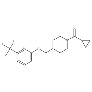 2-[(1-Cyclopropanecarbonylpiperidin-4-yl)methoxy]-6-(trifluoromethyl)pyridine结构式