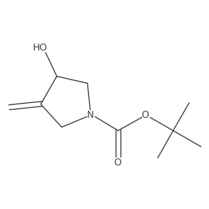 tert-Butyl (R)-3-hydroxy-4-methylenepyrrolidine-1-carboxylate Structure
